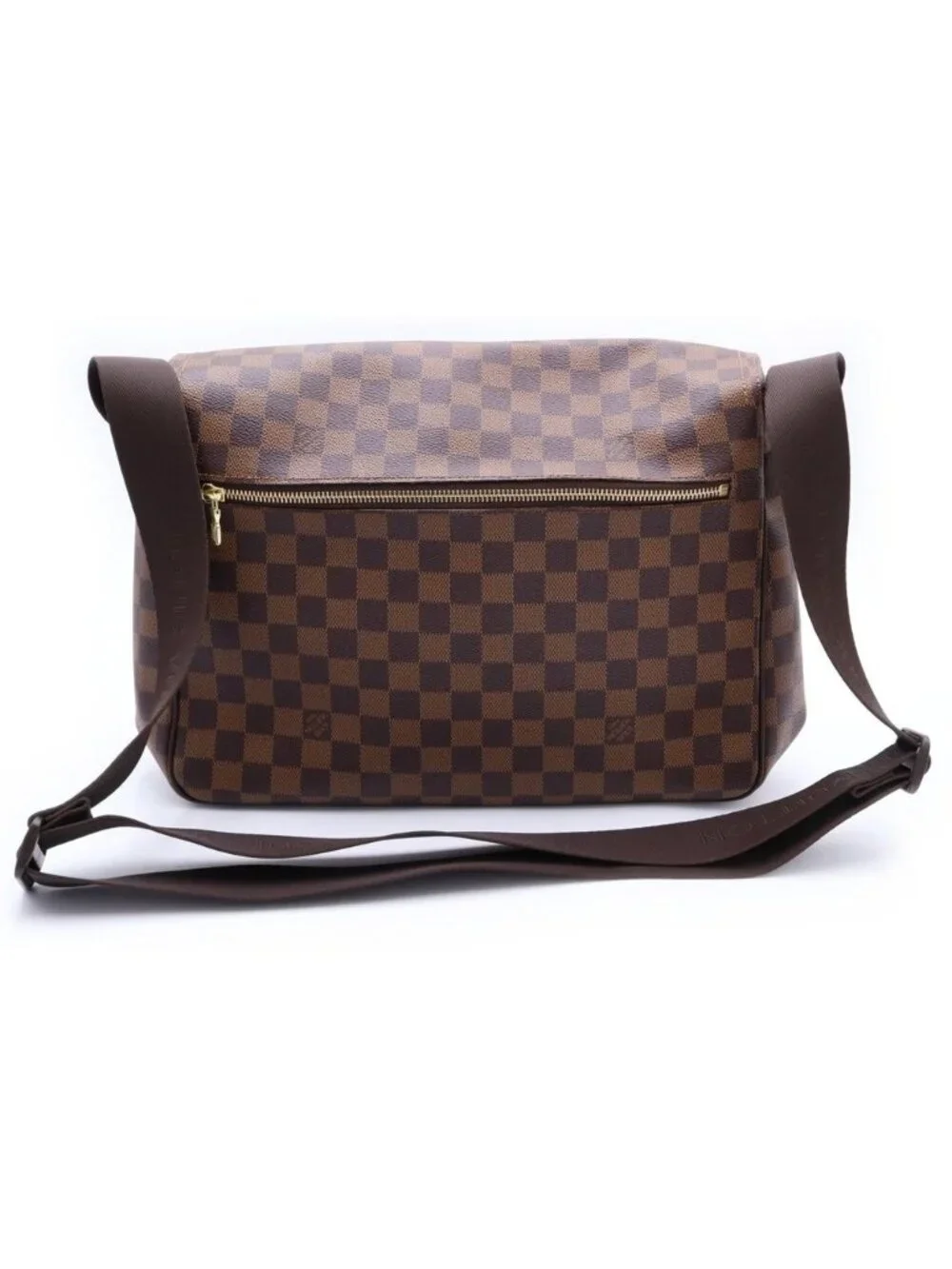 Louis Vuitton Messenger Melville Damier Leather Shoulder Bag Brown